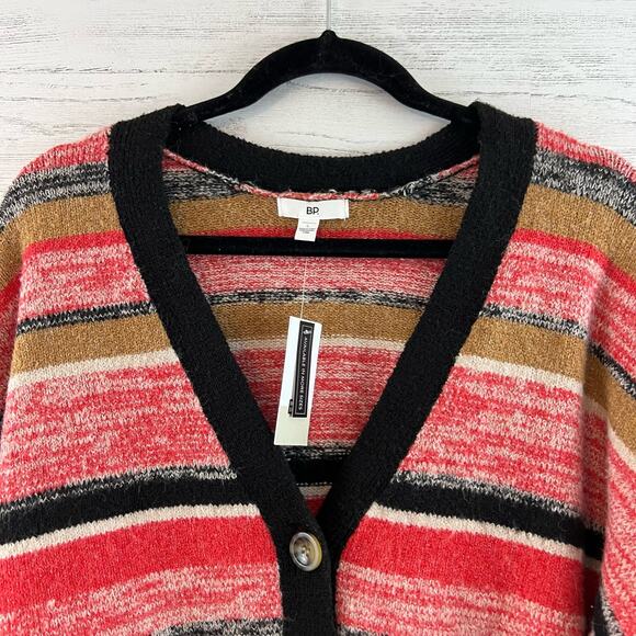 BP. NWT Striped Knit Button Front Grandpa Cardigan Size L - Picture 3 of 8